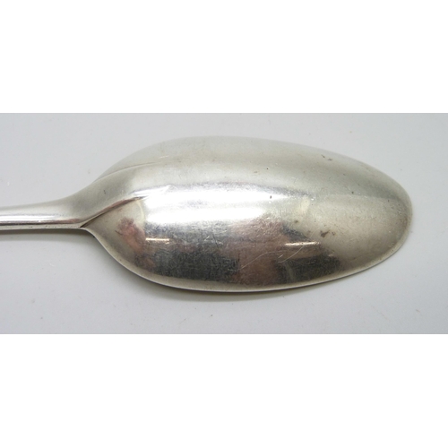 851 - A George III silver spoon, London 1783, 67g