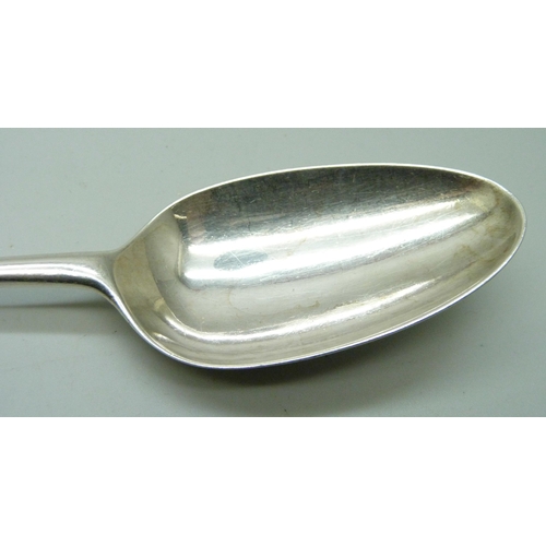 853 - A George III silver spoon, London 1781, maker T.W., 59g