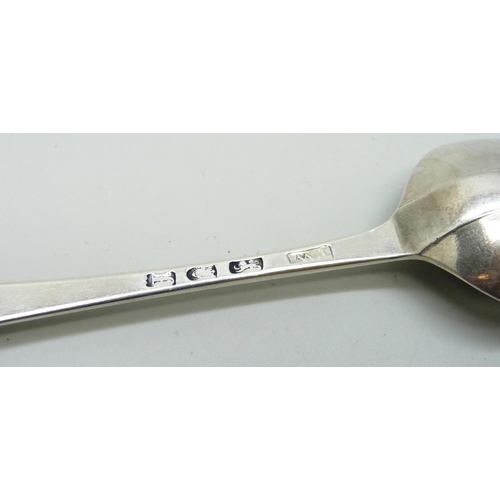 853 - A George III silver spoon, London 1781, maker T.W., 59g