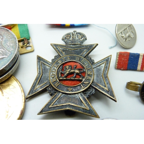 872 - A British South Africa Company Medal to Telegraphist C. Harley, a hallmarked silver Southern Rhodesi... 