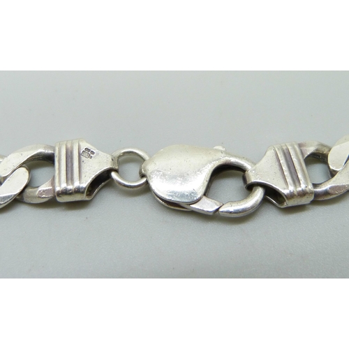 972 - A silver bracelet and necklace, 100g