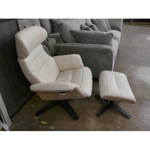 1453 - Kuka Karma Chair Cream With Ottoman, Original RRP £583.33 + Vat (4209-10) *This lot is subject to Va... 