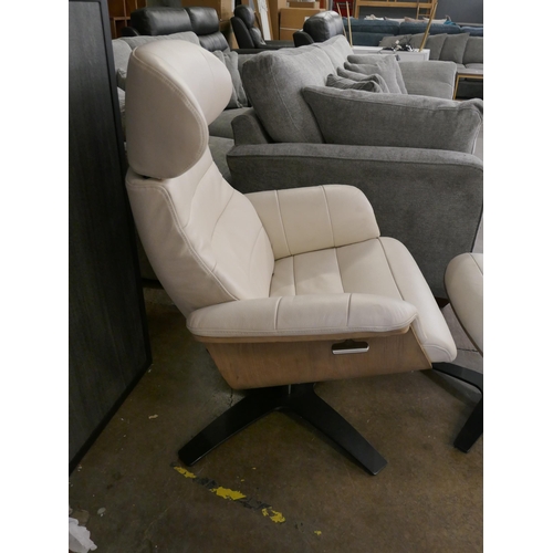 1453 - Kuka Karma Chair Cream With Ottoman, Original RRP £583.33 + Vat (4209-10) *This lot is subject to Va... 