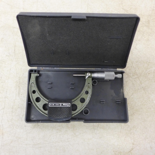 2119 - A Mitutoyo 75mm to 100mm external micrometer