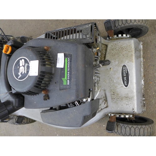 An Al-ko silver 46 BR-A petrol driven lawn mower with an Al-ko OHV Pro ...