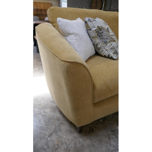 1301 - A Dijon chenille upholstered three seater sofa and contrasting oatmeal chenille two seater sofa