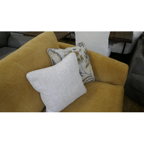 1301 - A Dijon chenille upholstered three seater sofa and contrasting oatmeal chenille two seater sofa