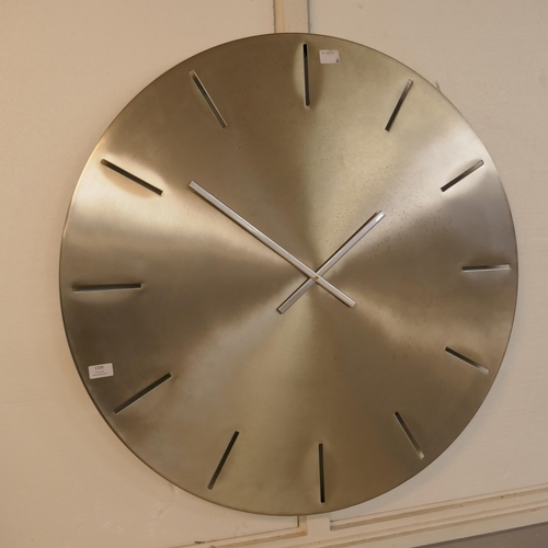 1330 - A brushed steel minimalist clock