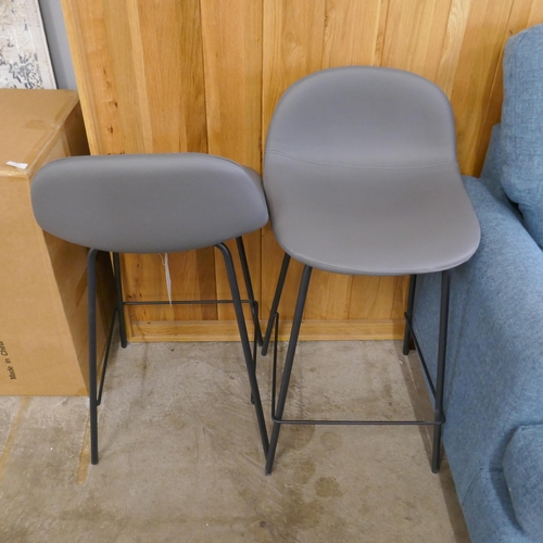 1361 - A pair of dark grey bar stools