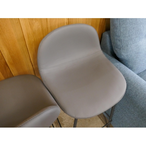 1361 - A pair of dark grey bar stools