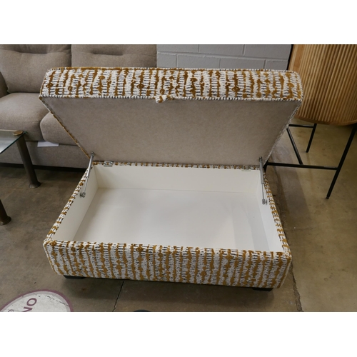 1364 - An ivory and gold storage footstool