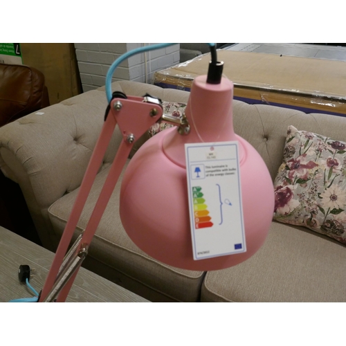 1376 - A bubble gum pink anglepoise lamp