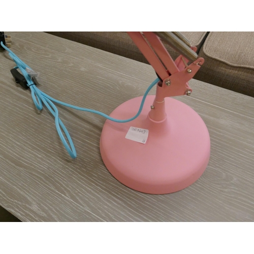 1376 - A bubble gum pink anglepoise lamp