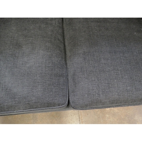 1418 - A black and gold three seater sofa