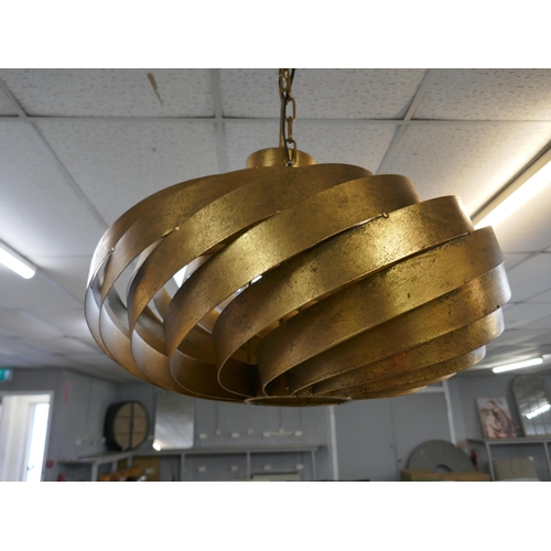 1421 - A gold retro style ceiling pendant