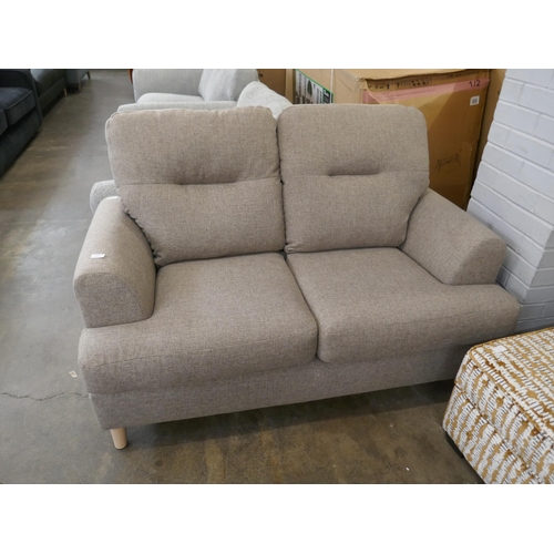 1423 - A mink upholstered two seater sofa