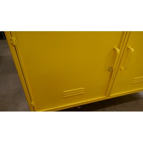 1437 - A yellow industrial style cabinet