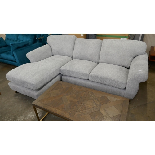 1443 - A grey flecked L shaped sofa