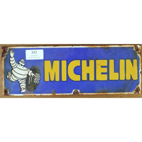 332 - A Michelin enamelled advertising sign