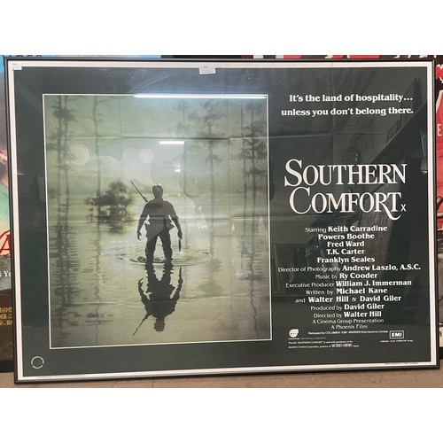 305 - A Southern Comfort film poster, framed