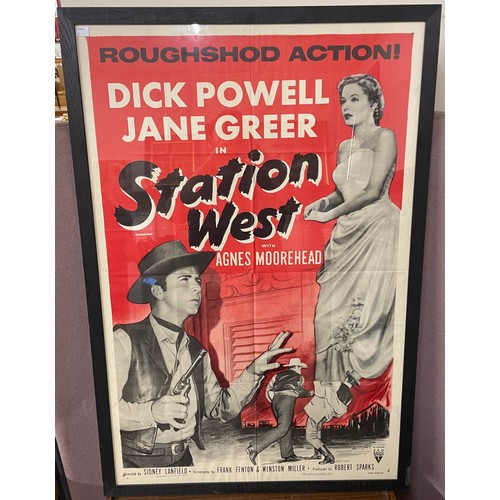 307A - A Station West film poster, framed