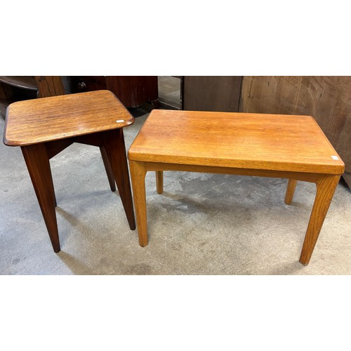 110A - A Danish Stole Mobelfabrik oak coffee table and one other