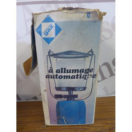 2355 - A quantity of camping equipment including a Shilton Supagrill 3 burner stove, a Parasene butane lant... 