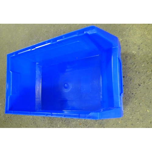 2383 - 21 Manutan blue plastic lin bins