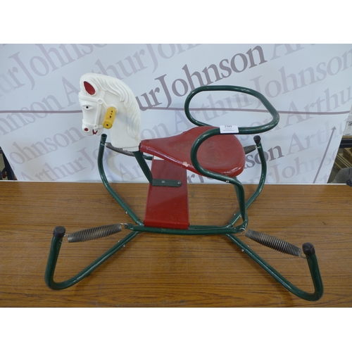 2389 - A vintage rocking horse/bouncer