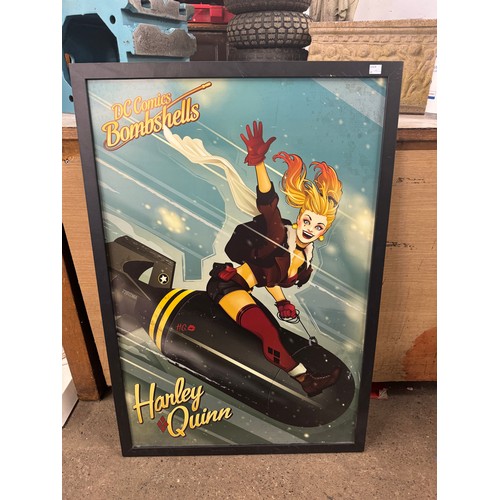 2084 - D C Bombshell Harley Quinn framed print