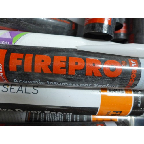 2362A - 2 trays containing a large quantity of assorted sealants including Nullifire FS702 Intumescent fire ... 