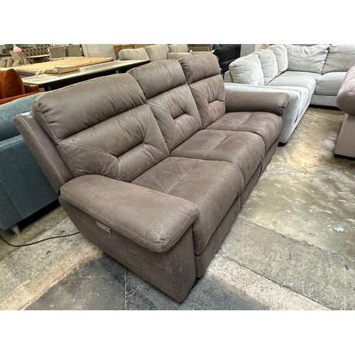 1412 - Justin Brown 3 Seater Power Recline, Original RRP £833.33 + Vat (4209-21) *This lot is subject to Va... 