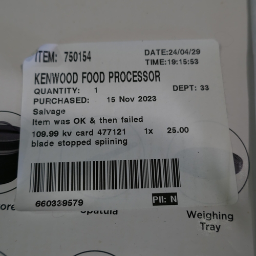 6054 - Kenwood All In 1 Food Processor    , Original RRP £109.99 + vat (328-62)* This lot is subject to vat