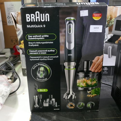 6059 - Braun Hand Blender - Mq9138Xi  (328-69)* This lot is subject to vat