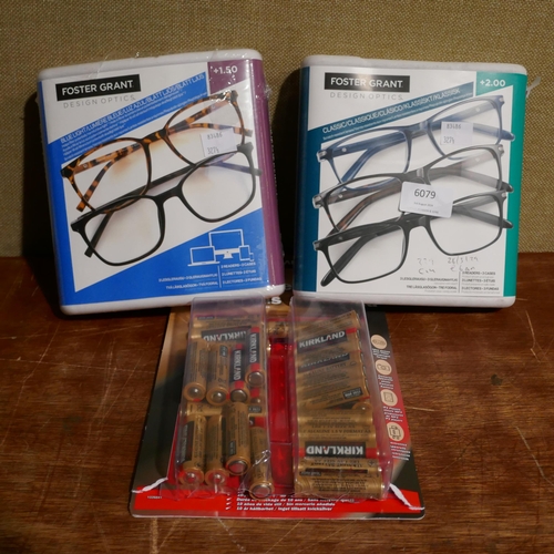 6079 - Ks AA Batteries, Fgx Mens Classic Reading Glasses *This Item Is Subject To Vat (327A-11,17,18)