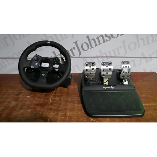 6083 - Xbox Logitech G920 Steer Wheel And Pedals - For X/S/One/Pc, Original RRP £199.99 + Vat *This Item Is... 