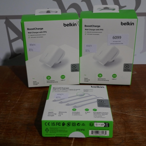 6099 - Belkin Plugs And Cables *This Item Is Subject To Vat (327A-259)