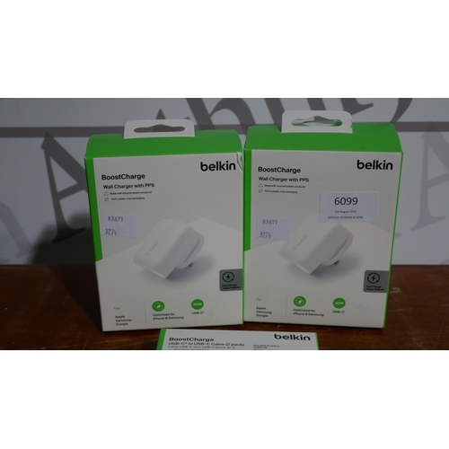 6099 - Belkin Plugs And Cables *This Item Is Subject To Vat (327A-259)