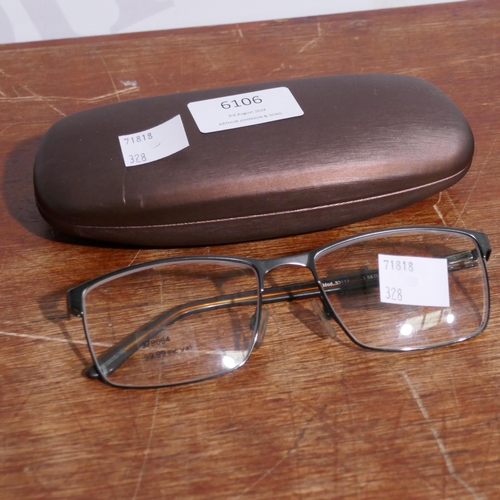 6106 - Jaguar Gunmetal Metal Glasses - Damaged (328-198)* This lot is subject to vat