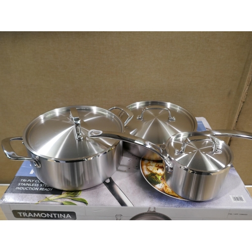 6133 - Tramontina Stainless Steel Cookware, Original RRP £169.99 + Vat *This Item Is Subject To Vat (327A-4... 