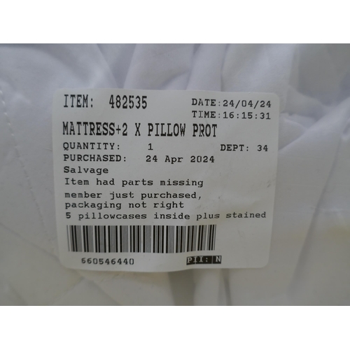 6137 - Double Mattress And Pillow Protector Set *This Item Is Subject To Vat (327A-432)