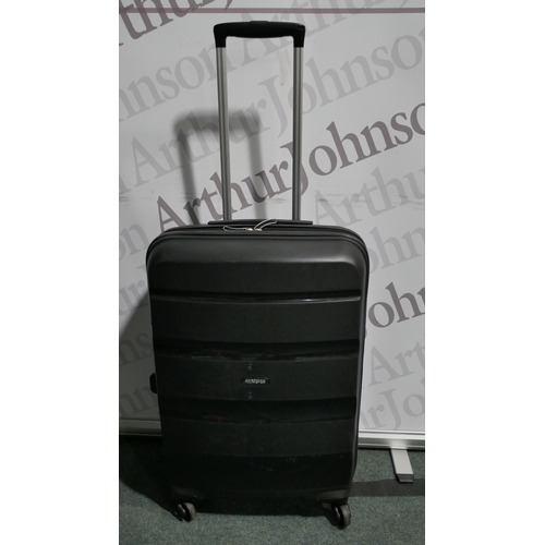 6180 - American Tourister Bon Air 3Pc Black Luggage Set, Original RRP £120.83 + Vat *This Item Is Subject T... 