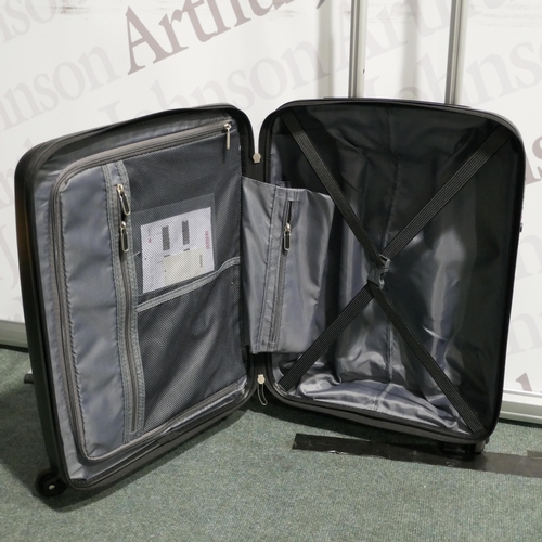 6180 - American Tourister Bon Air 3Pc Black Luggage Set, Original RRP £120.83 + Vat *This Item Is Subject T... 