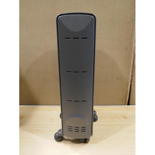 6200 - Delonghi Oil Filled Grey Radiator *This Item Is Subject To Vat (327A-15)