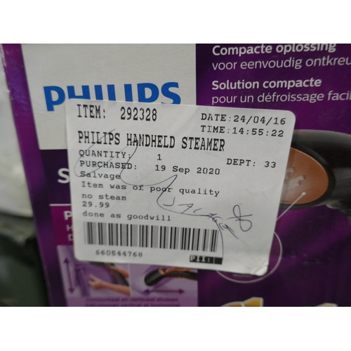 6247 - Philips Handheld Steamer *This Item Is Subject To Vat (327A-447)