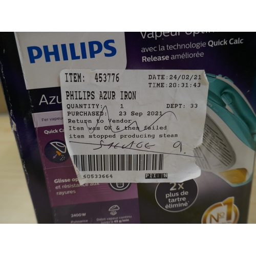 6248 - Philips Azur Iron *This Item Is Subject To Vat (327A-455)