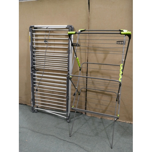 6263 - Minky Ergo 3 Tier Airer and a B&D Heated Tower Airer - Both Damaged, Original RRP £99.99 + Vat *This... 