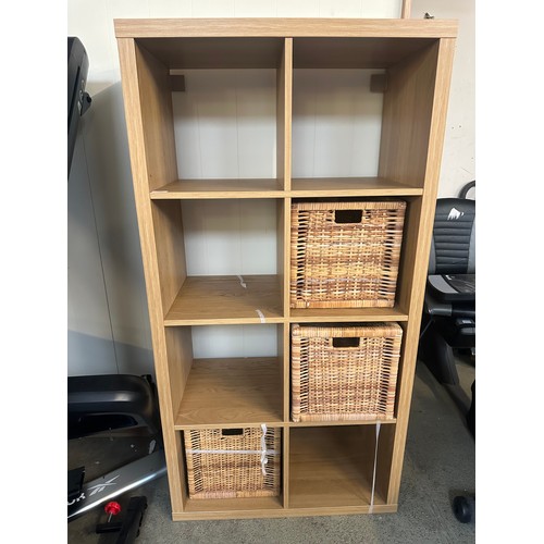 1465 - Ikea floor standing storage shelves with baskets