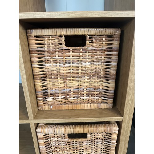 1465 - Ikea floor standing storage shelves with baskets