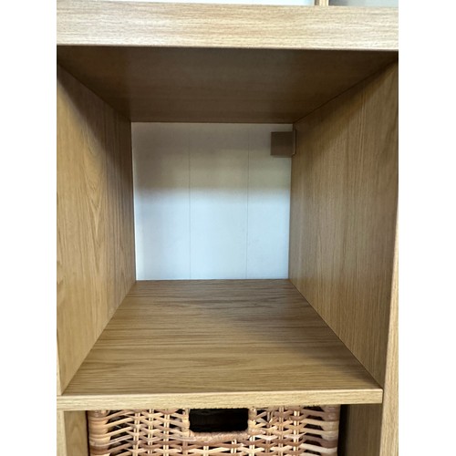 1465 - Ikea floor standing storage shelves with baskets